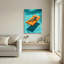 Ensemble de 1 tableau sur toile représentant un iguane flottant-130896286-130896287