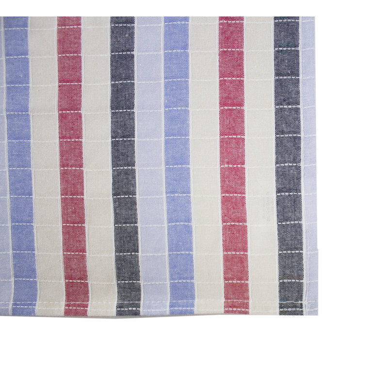 Stitched Checkerd Cotton Table Runner, 16"x36" Rectangular, 72" x 16"