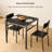 3-Piece Dining Table Set for 2 with Under-Table Storage Rack and Tuck-Under Chairs-1413399895-1413399894