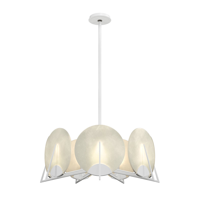 Callisto 7 - Light Unique Geometric Pendant, White
