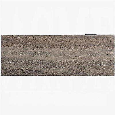 Country Oak and Black Writing Desk with Drawers and Shelves