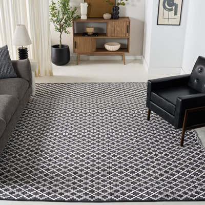 Chindi en papier tissé à la main à 80% Montauk 175; Tapis géométrique lavable à la machine 20% coton