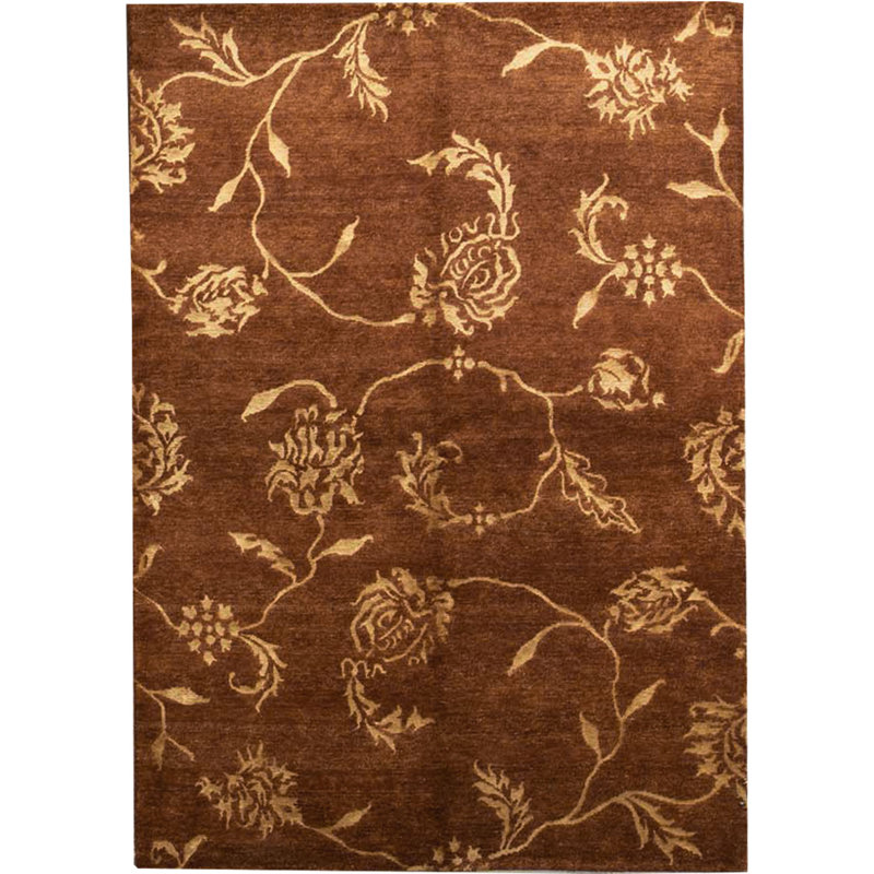 Hand-Knotted High-Quality Rust Area Rug