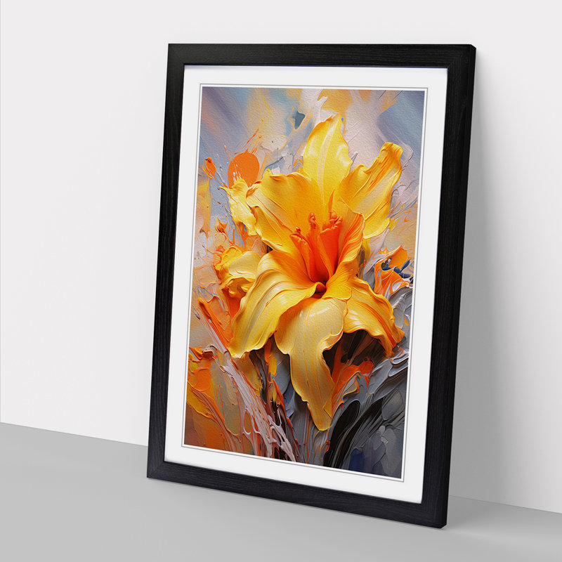 Single Picture Frame Print on Wood, 34cm H x 25cm W, Black Framed
