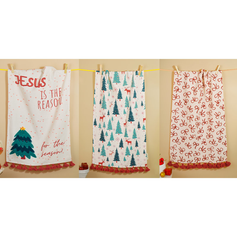 The Reason for the Season Artisan Kitchen Tea Towel Set of 3