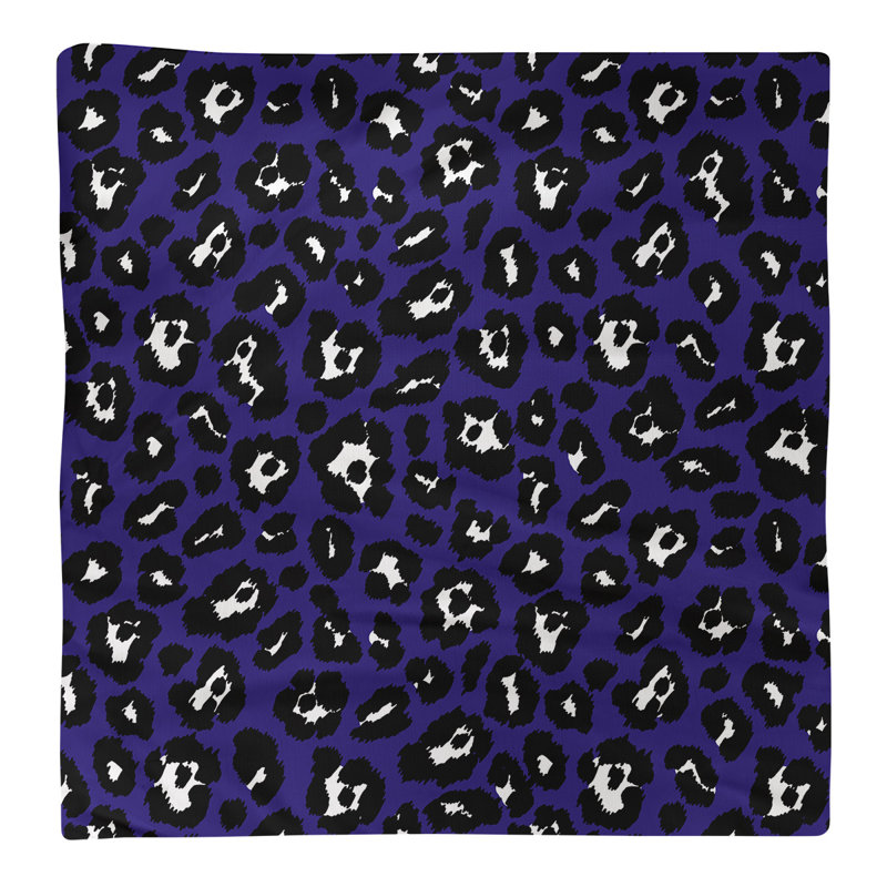 Cotton Animal Print Square Napkin, Purple/White, 22" x 22"