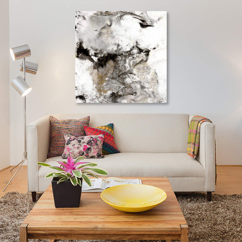 «Marble Onyx II», reproduction sur toile, H 48 po x l 48 po x p 1,5 po, Toile tendue, Pas de tapis