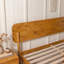 Grand lit plateforme en bois massif de 800 lb avec tête de lit, cadre de lit scandinave de qualité supérieure, antidérapant et silencieux, assemblage rapide, caramel-540192063-540192062