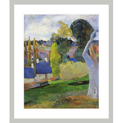 «Farm in Brittany II» par Paul Gauguin - Estampe numérique encadrée