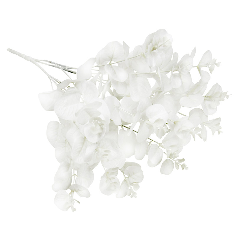 18'' Faux Eucalyptus Plant, White