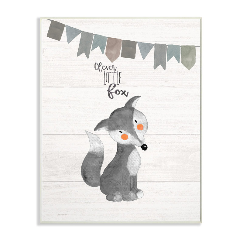 « astucieux little fox », art encadré Fegley, H 18,5 po x l 12,5 po x P 0,5 po