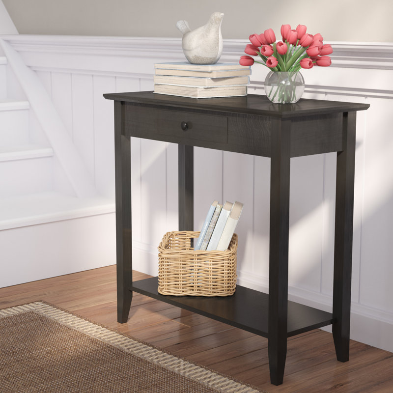 Carbin 31.5'' Console Table, Black, 30" H x 31.5" W x 14" D
