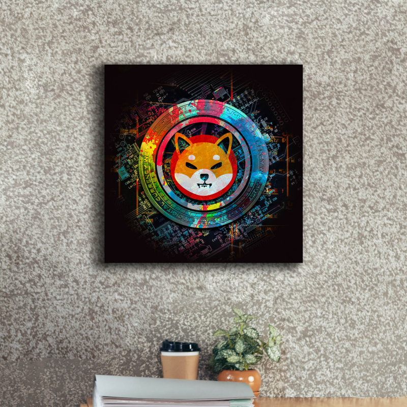 Epic Graffiti 'Shiba Inu Crypto Power' By Epic Por " Shiba Inu Crypto Power " by Valentyn Artemenko, 18" H x 18" W x 0.75" D