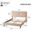 Lit de chameau doux et doux avec structure stable et confortable pour la chambre à coucher de trois styles simples