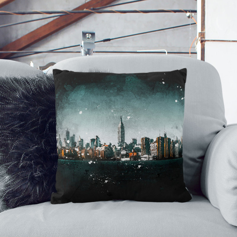 Square Throw Cushion, 40cm H x 40cm W x 15cm D, Stone
