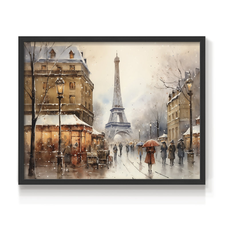 Chirstmas Art-CCCXXII -Framed Print - Restickable, H 11 po x l 14 po, Noir, noir, noir, noir