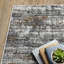 Tapis gris abstrait en polyester tissé à la machine-1742003791