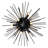 6-Light Flush Mount Ceiling Light – 20” Diameter, Black Finish – Ideal for Living Room, Dining Room, Bedroom, Hallway