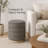 Stylish Linen Cylinder Storage Ottoman-1121326580