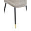 Ensemble de 2 chaises de salle à manger rembourrées en tissu gris Tech-130489177-130489175