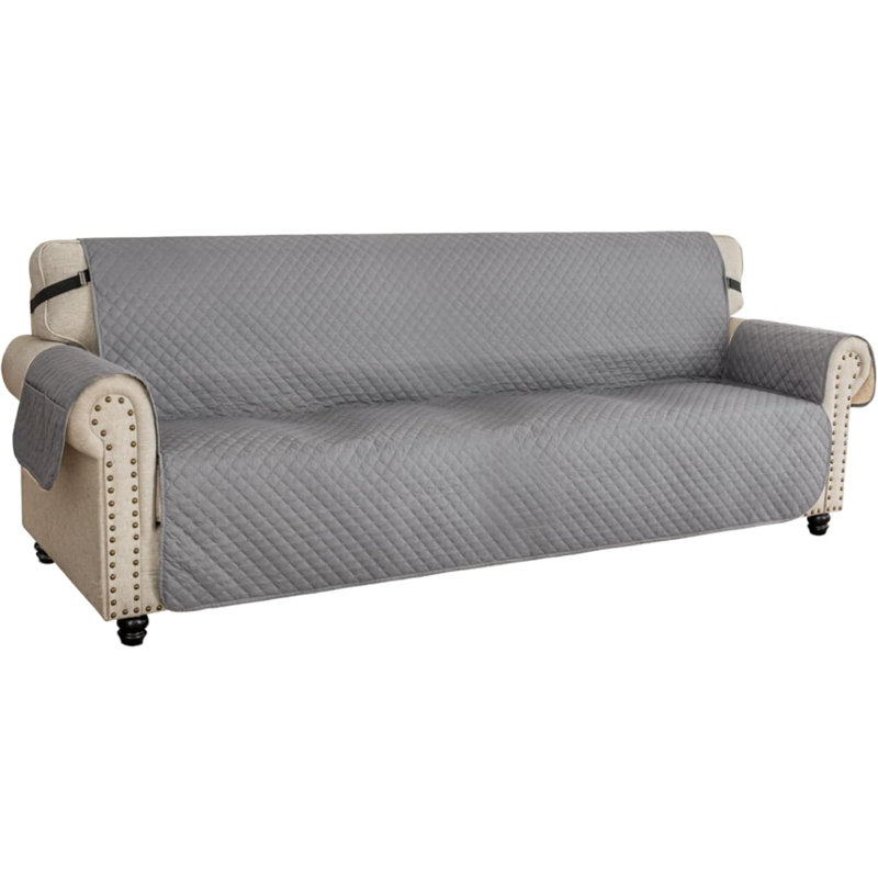 Slipcover, 51cm H x 343cm W x 221cm D, Grey