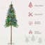 Arbre de Noël artificiel de 6 pi avec 6 lumières, blanc chaud ou lumières DEL colorées, base en acier
