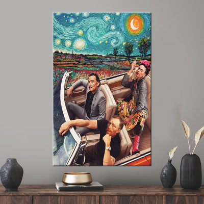 Car Canvas Art, Famous Canvas Art, Frida Van Gogh Dali Artwork, Van Gogh Canvas,
