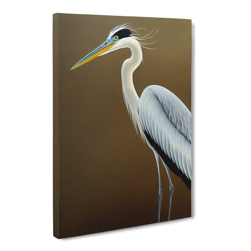 Alleyne Heron Bird Traditional Vol.1 - Wrapped Canvas, 50cm H x 35cm W x 3cm D