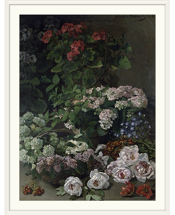 The Twillery Co.® 'Spring Flowers, 1864' by Claude Monet Painting Print ...