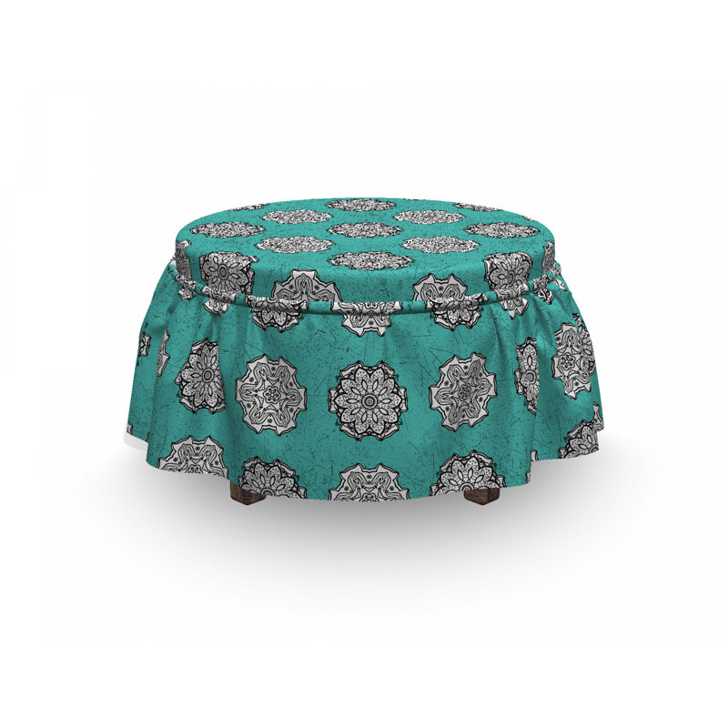 Housse pour repose-pieds royal médiéval floral