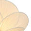Pleated Flower Bowl Fabric Semi Flush Mount