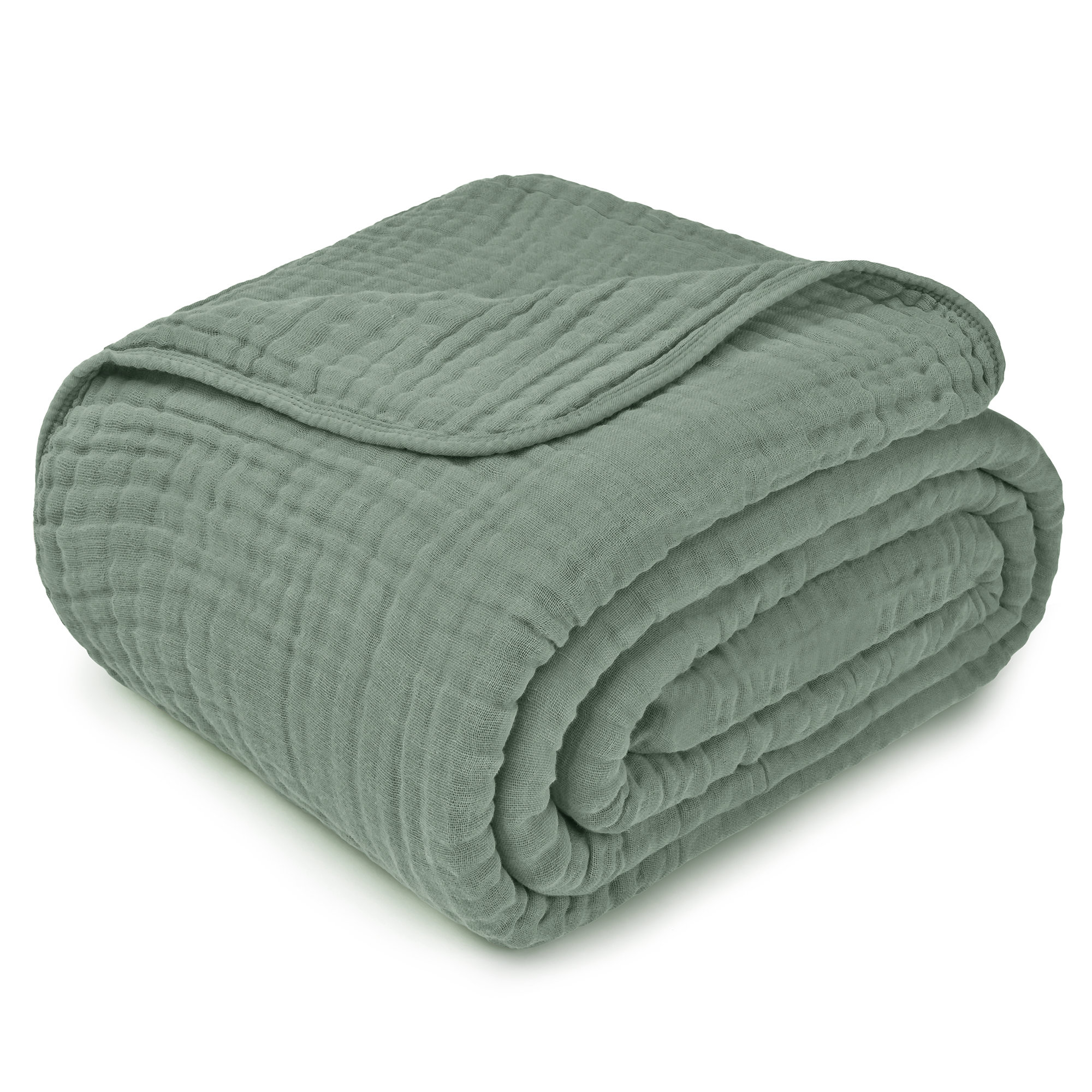 Karlina Muslin Blanket, Queen, Fern