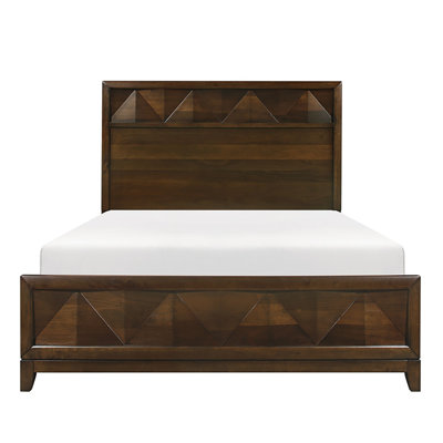 Javari Nibo Platform Bed, Modern Rustic, Solid Wood