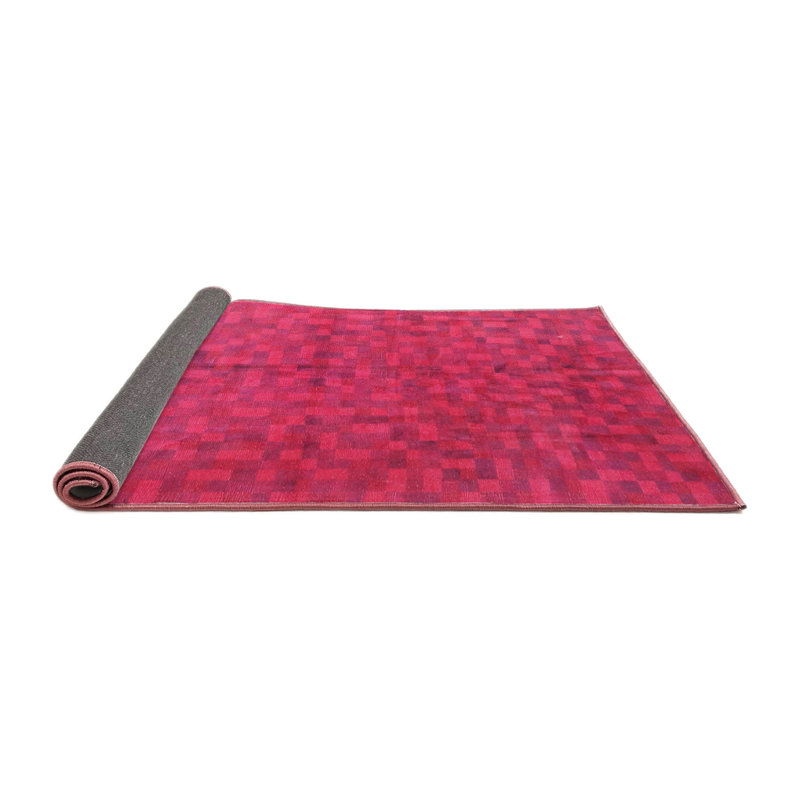 Tapis rose/bleu traditionnel Akinruntan, Rond 3 pi