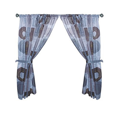 panneaux de rideaux semi-transparents avec passe-tringle massif Lorene