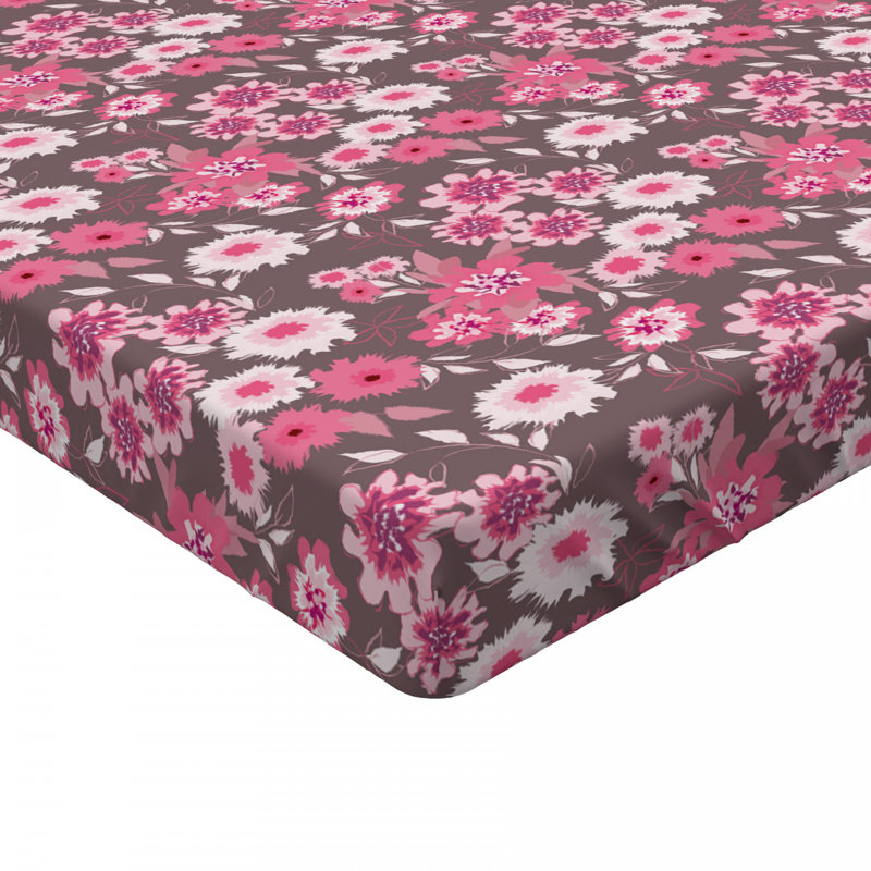 Microfiber Floral Fitted Sheet, Queen Fitted Sheet