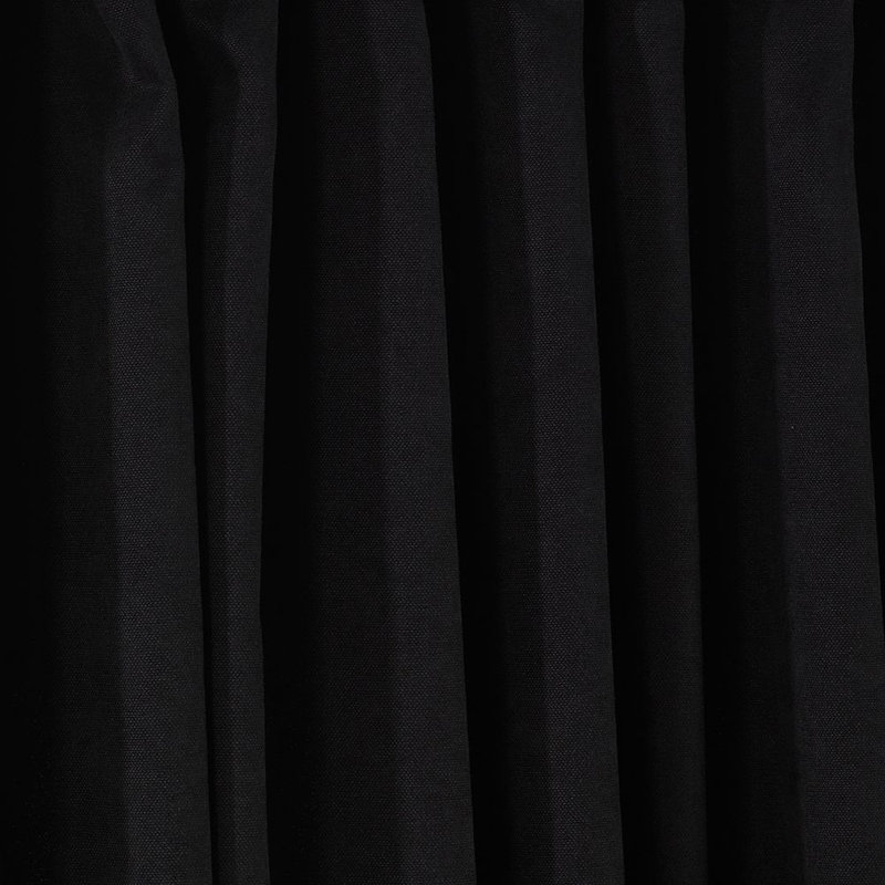 Solid Colour Kitchen Curtain, Black, 100" W x 60" L