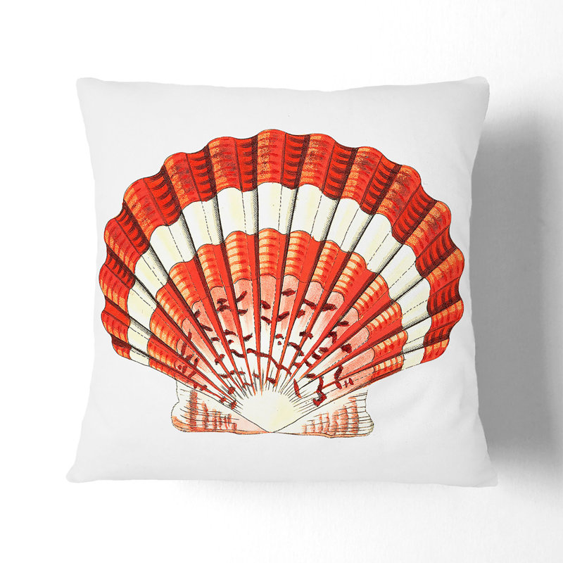 Scallop Shell by George Shaw Cushion with Filling, 55cm H x 55cm W x 20cm D