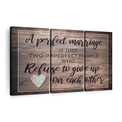 Ensemble de 3 pièces de mariage parfait sur toile