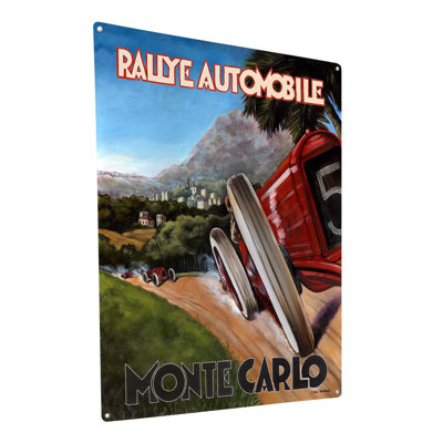 «Monte Carlo Rallye», impression sur métal