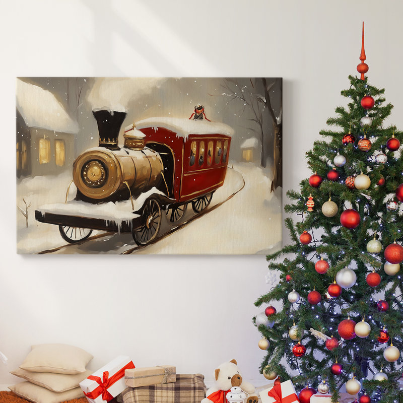 Art des Fêtes de Noël - Toile tendue avec châssis - Série 3-LVII, H 18 po x l 27 po