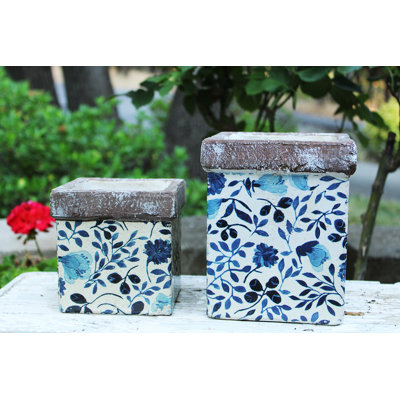 Ensemble de pots à fleurs en terre cuite 2 pièces Actin