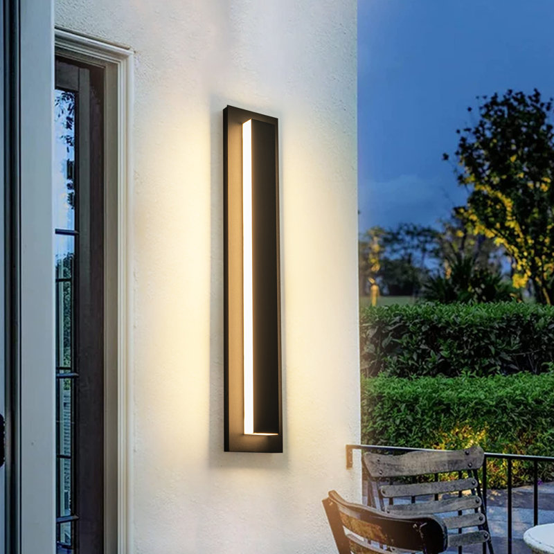 LED Dimmable Aluminum Wall Light, 26" H x 4.72" W x 2.4" D