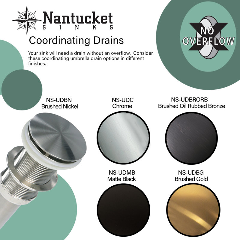 Nantucket Sinks 12.8'' Polished Stainless Steel Rectangular Bathroom Sink