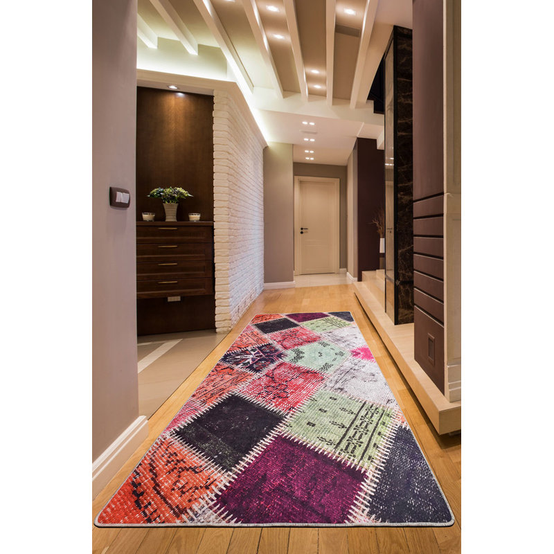 Premium Hall Carpet, 100% Polyester, 39.4 x 78.7 Inches | 4 mm Pile Height, 10 mm Total Thickness | Antibacterial, Non-Slip Underside, Machine Washable | Perfect for Entryway, Living Room & Home Décor