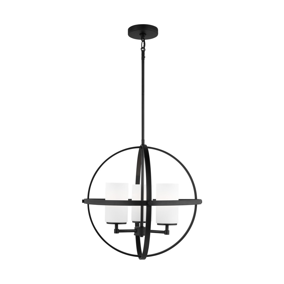 Evenson 3 - Light Dimmable Globe Chandelier Willa Arlo™ Interiors Bulb 