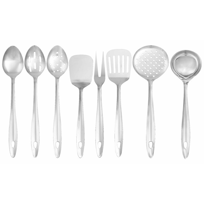Sleek Stainless Steel 8-Piece Kitchen Utensil Set
