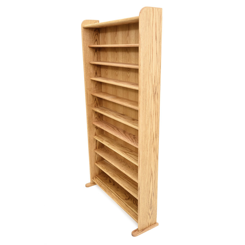 Support à CD en bois de style tablette - Série 02, Transparent, H 65,5 po x l 24,25 po x P 7,25 po