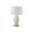 26" Transitional White Ceramic Table Lamp with Ivory/Cream Shade for Timeless Style