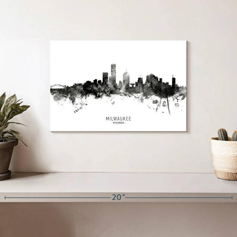 Nicci Milwaukee, Wisconsin Skyline II, H 8 po x l 12 po